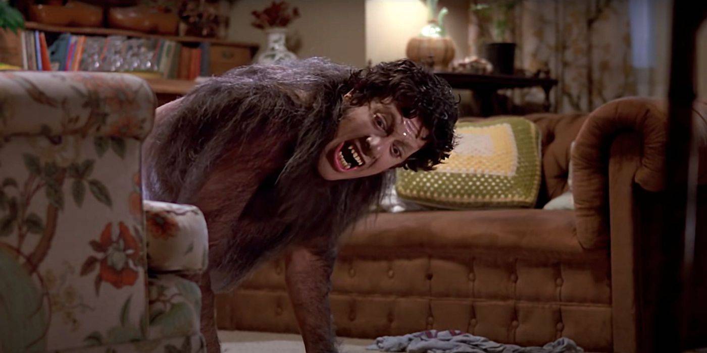 David Naughton as David Kessler in the werewolf transformation scene in An American Werewolf in London.